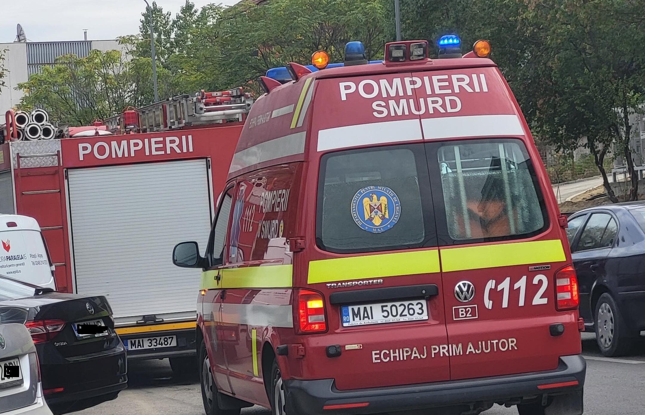 Accident lângă Pitești: A lovit un stâlp!