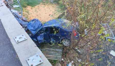 Accident grav. O mașină a căzut de pe un pod, în Argeș. Ce spune Poliția