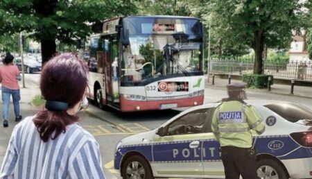 Incident cu un autobuz Publitrans în centrul Piteștiului