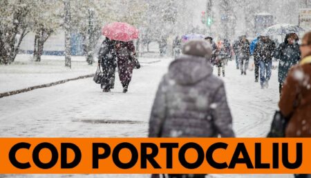 România, lovită de ciclon. Cod Portocaliu de ninsori abundente