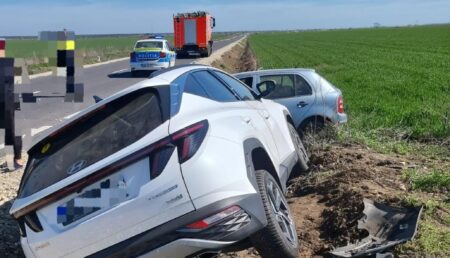 Accident grav în Argeș: Un Hyundai și o Skoda, praf!