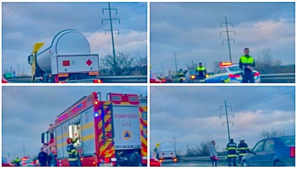Eveniment complicat pe Autostradă: O cisternă a făcut accident!