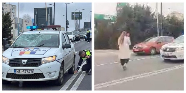 Copil lovit pe trecerea de pietoni de o mașină de Poliție