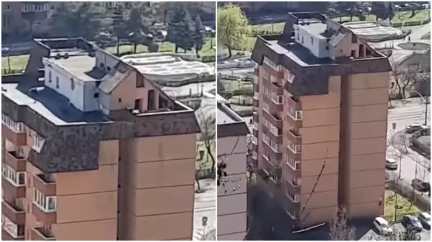 Ireal! Și-a construit o vilă pe un bloc cu opt etaje!
