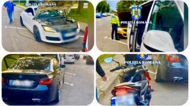 Șmecherii cu mașini tunate „rupți” de Poliția Rutieră