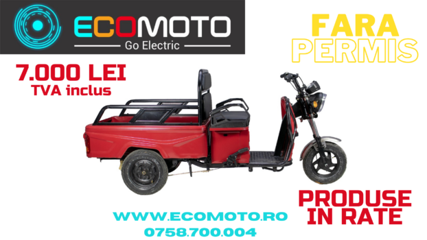 Noul tău vehicul: Fără permis, în rate, full electric! Omologat RAR și ușor de parcat!