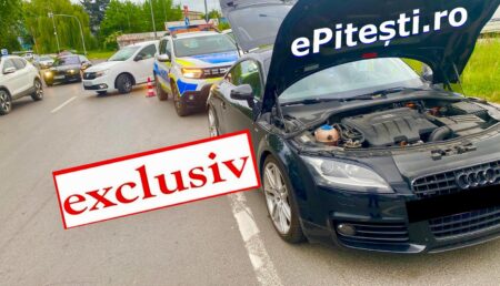 Exclusiv. Flerul polițiștilor, incredibil: Audi oprit, tineri prinși cu droguri în Pitești