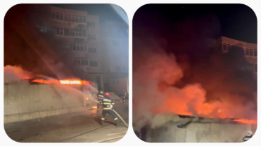Argeș. Incendiu violent la depozitul Carrefour! Pericol imens de propagare