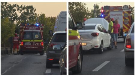 Pitești. Accident în Trivale! Pompierii, la fața locului