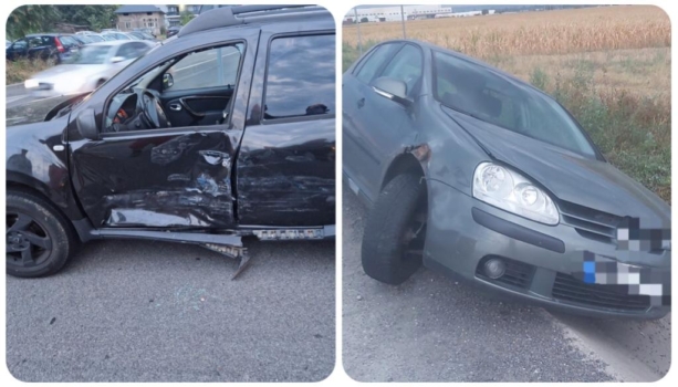 Val de accidente în această dimineață! O mașină în șanț, alte două puternic avariate