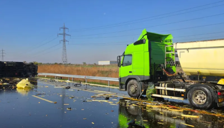 Accident mortal pe Autostradă, mai mulți mastodonți implicați!