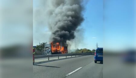 S-a făcut scrum pe Autostrada A1, Pitești-București!