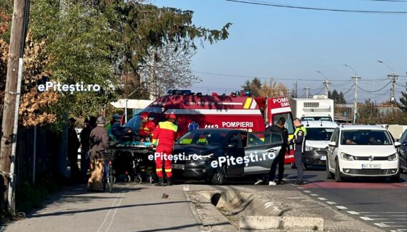 Argeș. Accident grav:  A intrat într-o căruță, acum!