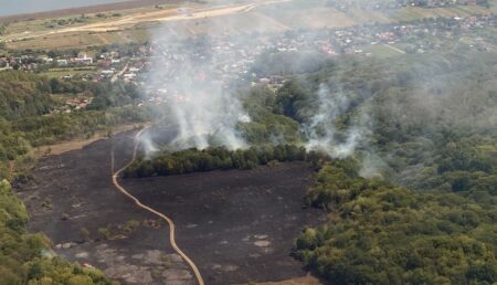 Incendiu, acum, în Argeș: Arde violent! Pericol major de extindere