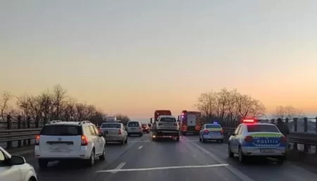 Accident grav pe A1! 7 mașini implicate, trafic blocat!