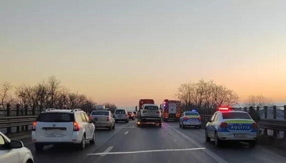 Accident grav pe A1 București-Pitești! 7 mașini implicate, trafic blocat!