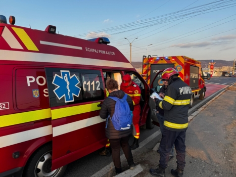 Accident la ieșirea din Pitești: Copil cu atac de panică!