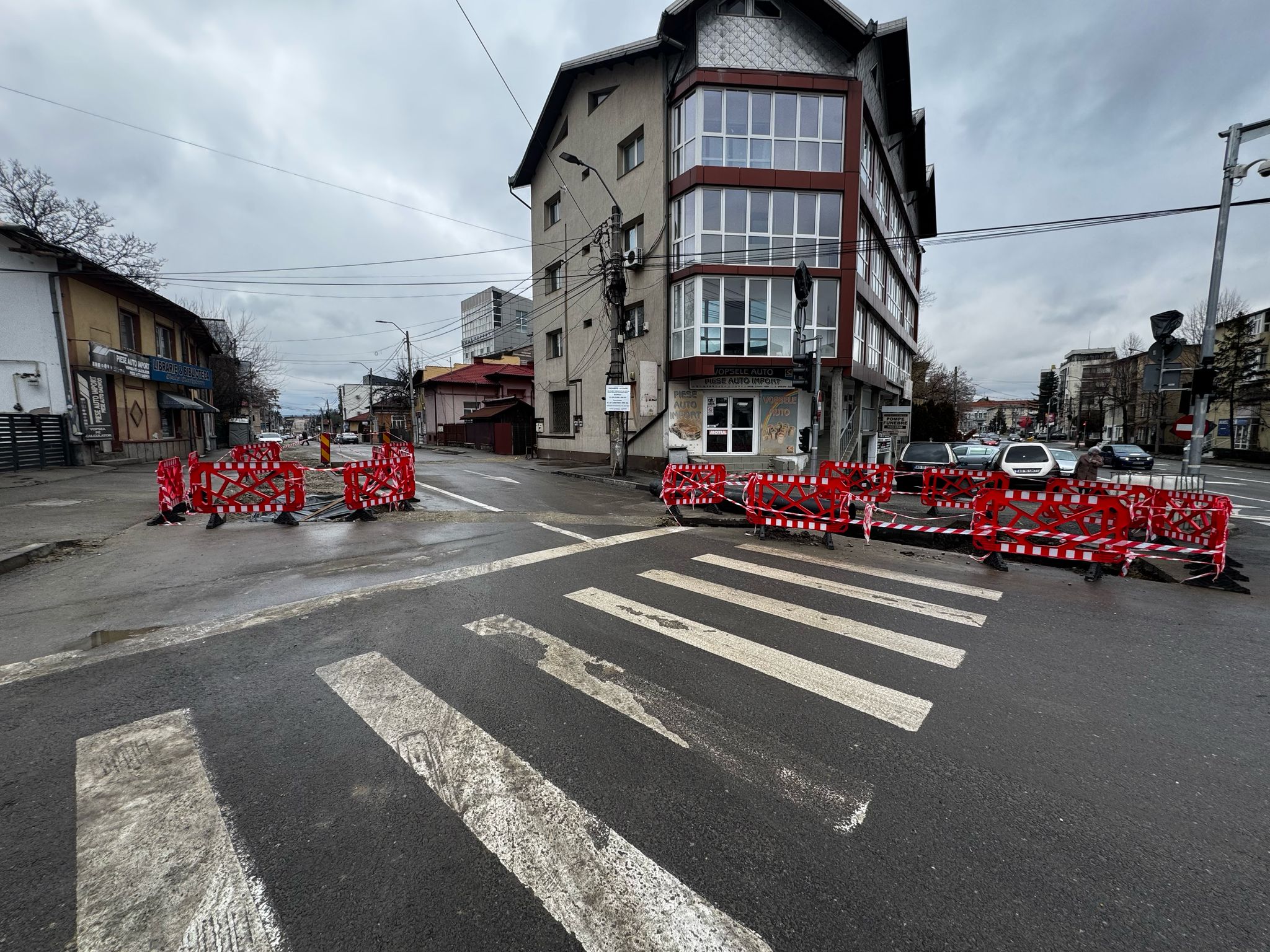 Pitești: Lucrările pe strada Dumbravei, blocate de... frig!