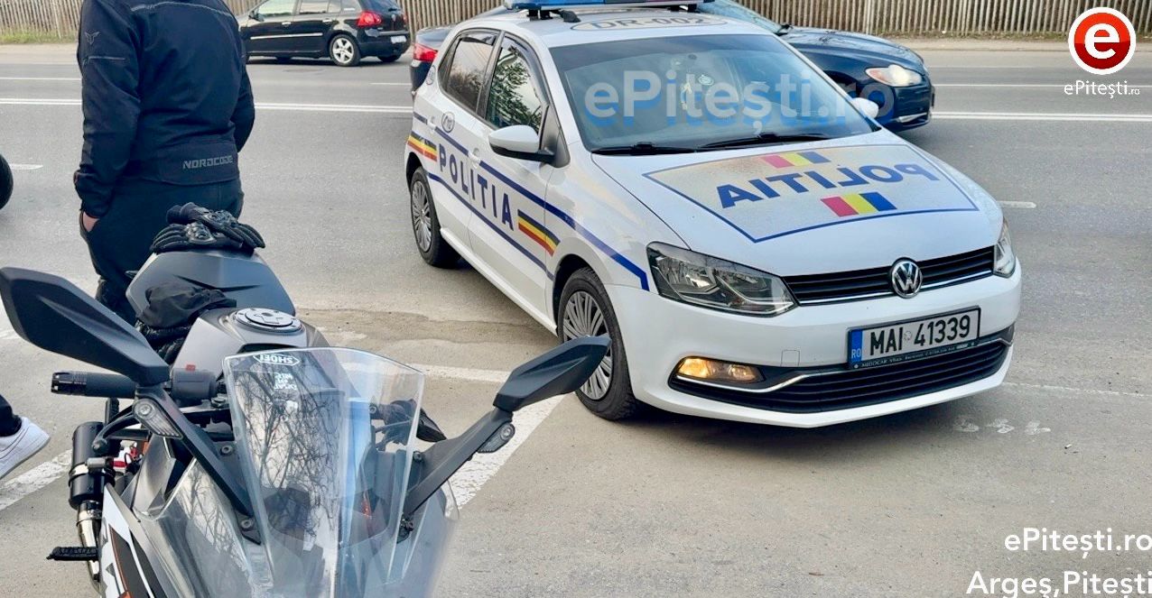 Accident în Argeș! Motociclistă de 22 de ani a ajuns la spital