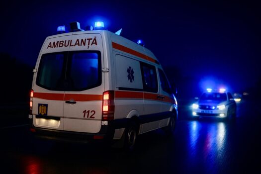 Incident șocant! Rupt de beat, a furat ambulanța și a gonit ca-n filme!