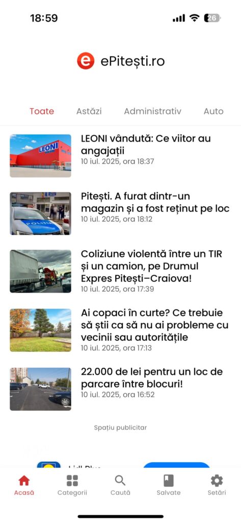 Navigare aplicație