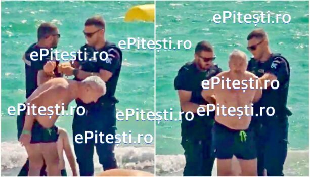 Video exclusiv – Scene incredibile pe litoral: Bărbat încătușat pe plajă