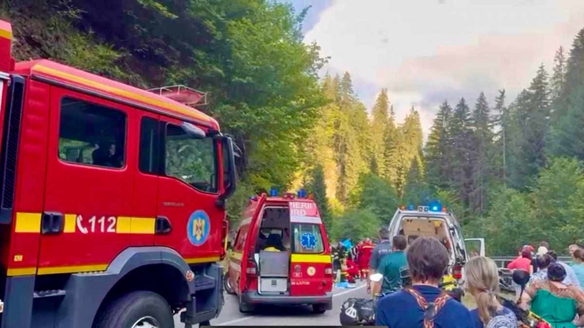 Accident pe Transfăgărășan: Motociclist aruncat într-o râpă