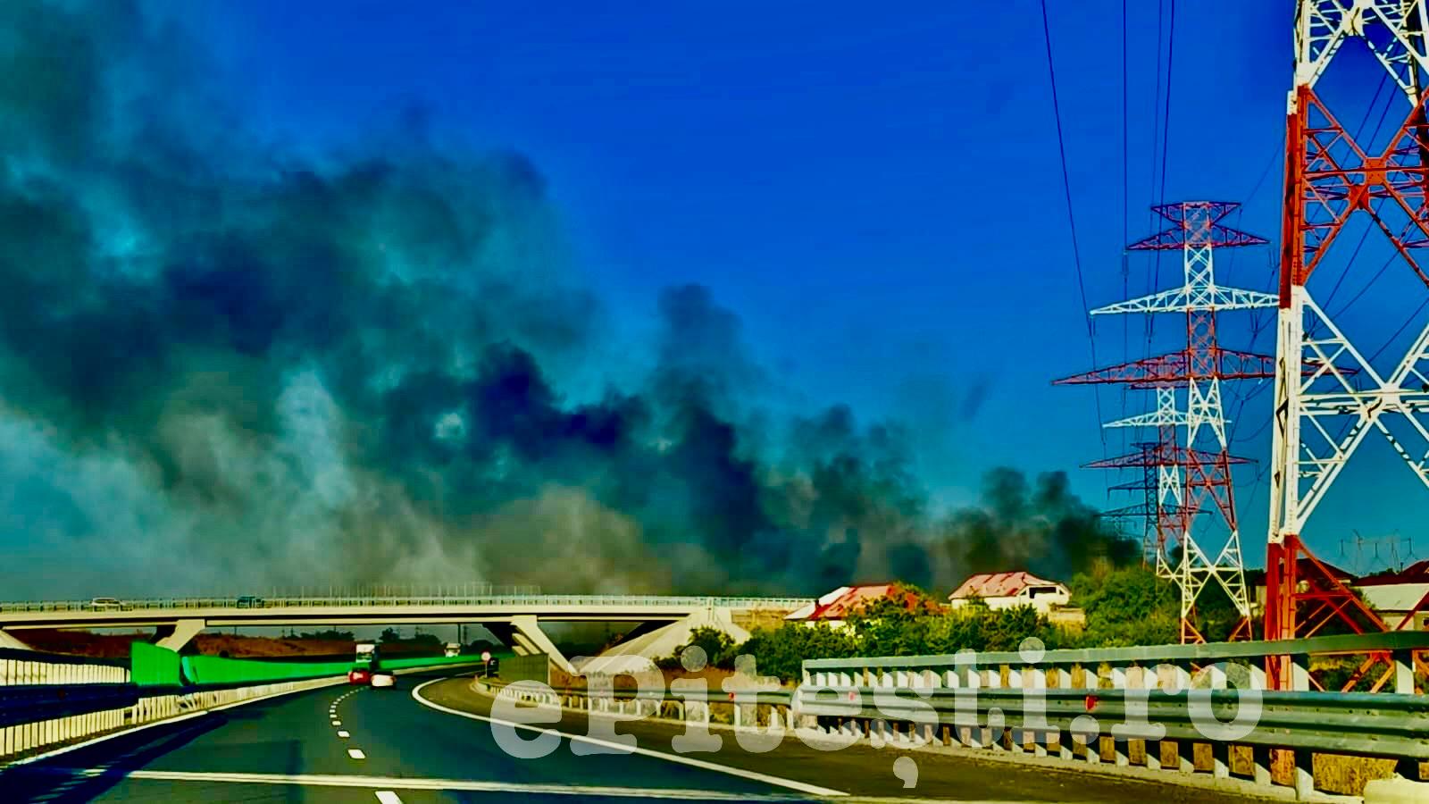 Incendiu năprasnic pe Autostradă!