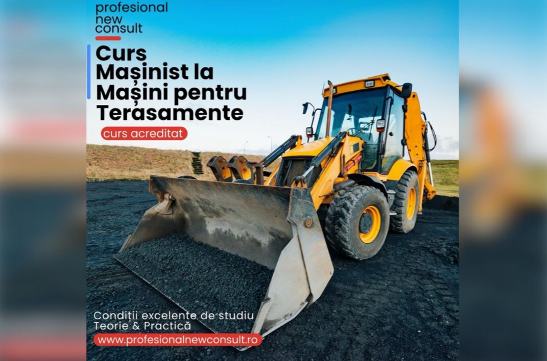 Obține o calificare sigură cu Profesional New Consult Pitești – Curs Buldoexcavatorist