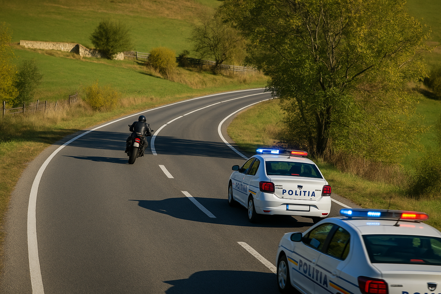 Scene ca în filme în Argeș! A pus polițiștii pe jar