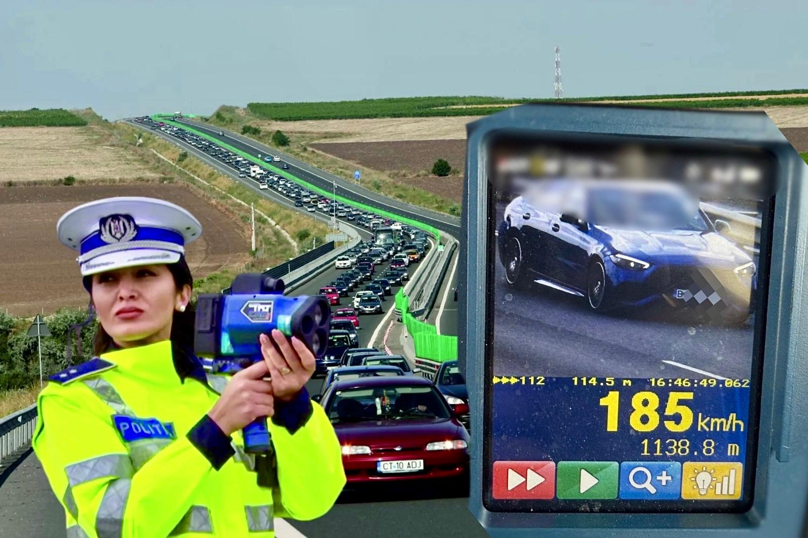 Viteze record pe A1: 197 km/h și 185 km/h – Permise reținute pe loc
