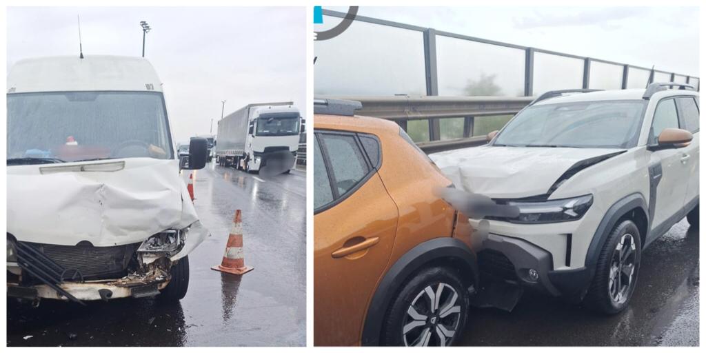 Accident pe Autostrada A1, în zona Vivo Mall Pitești! Trafic îngreunat
