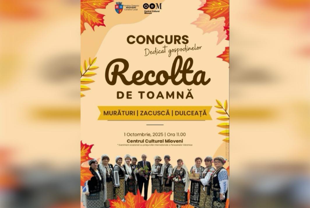 Evenimentul ,,Recolta de Toamnă” Mioveni – organizatorii anunță schimbarea locației!