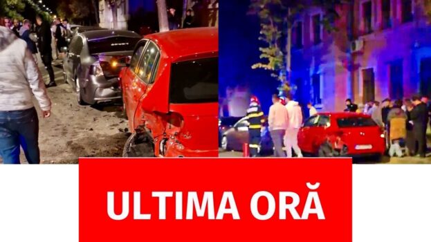 Pitești. Un polițist beat a făcut prăpăd pe stradă!