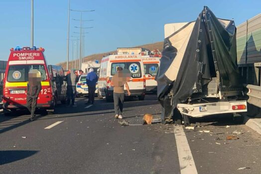 Deosebit de grav – victime multiple: Accident pe DEx Pitești–Craiova