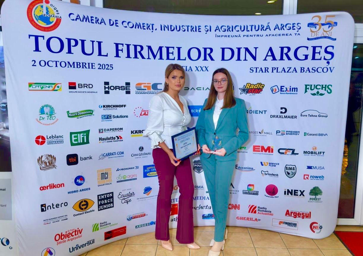 Dolo Trans Olimp, lider național, distins la Gala Topul Firmelor Argeș