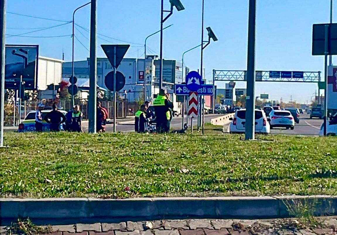 Accident la Vama Pitești – Motociclist rănit!