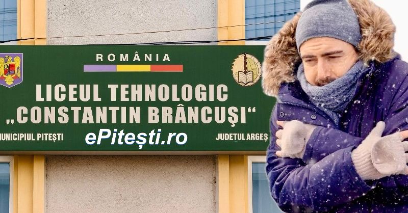 430 de elevi îngheață de săptămâni întregi, în Pitești! Directorul dă vina pe lucrări