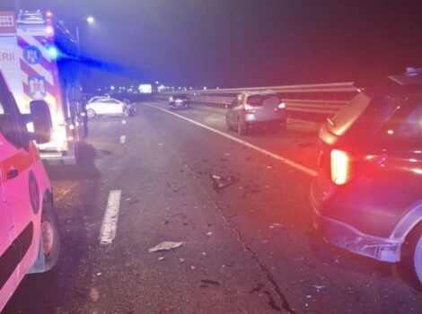 Accident în lanț pe A1! Copii răniți. Ce spune Poliția