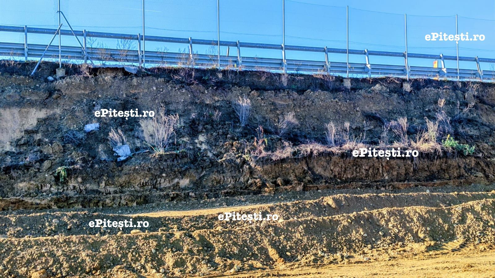 Alunecări de teren A1 Pitești-Curtea de Argeș