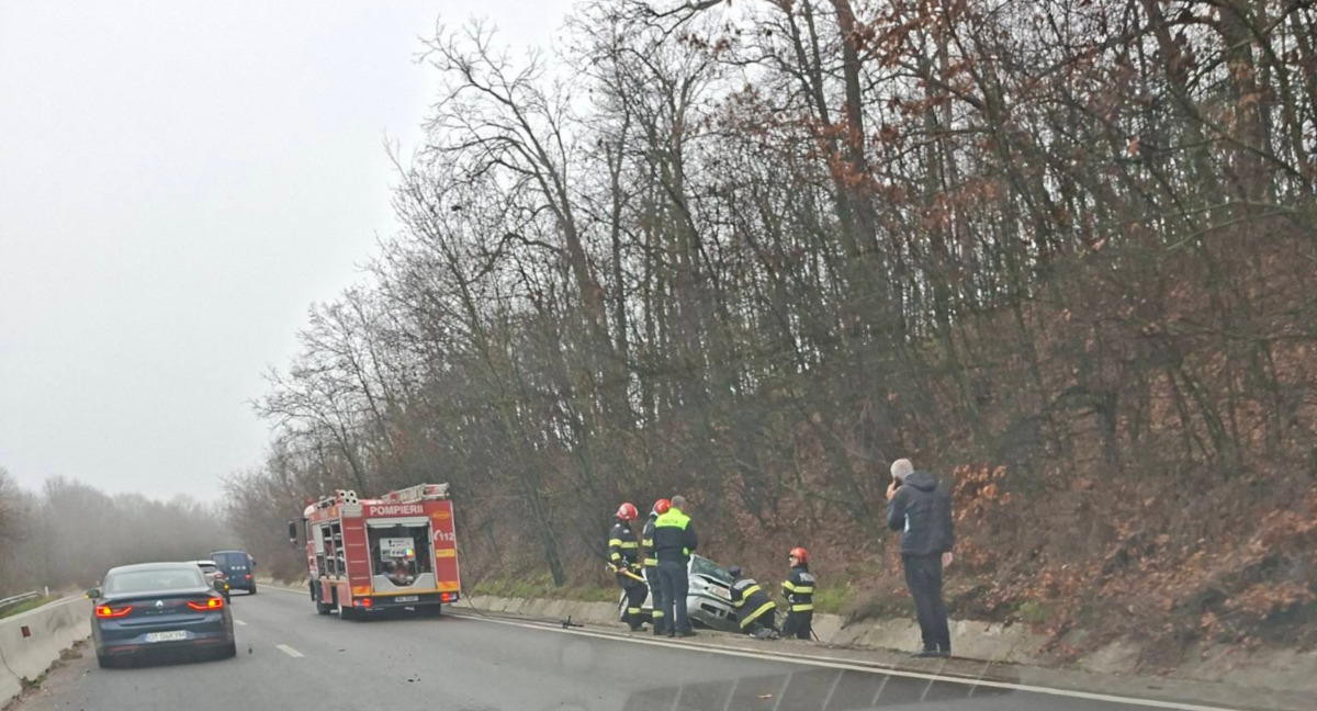 Accident pe DN65, la Albota, în Argeș!
