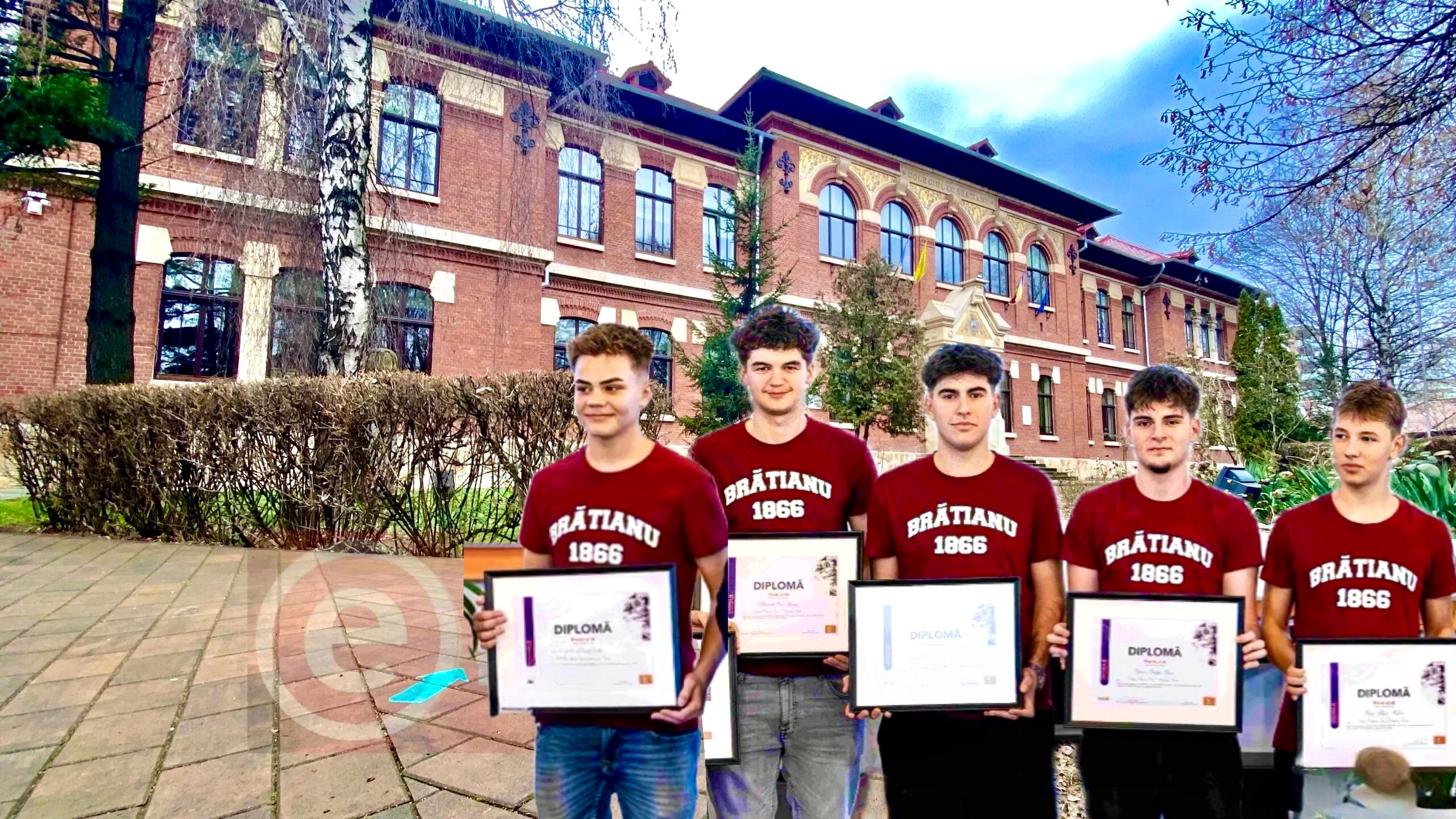 Pitești. Elevi de la Colegiul ,,Brătianu", premiați de ING Bank