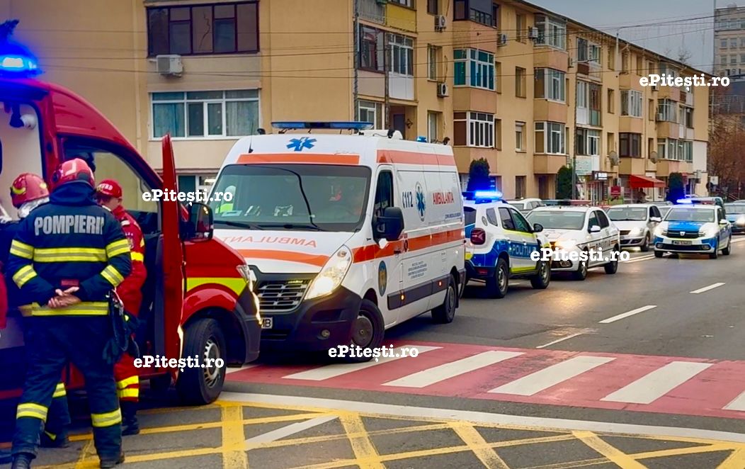 Pitești: Șofer de 70 de ani a lovit o femeie pe trecerea de pietoni, în Centru