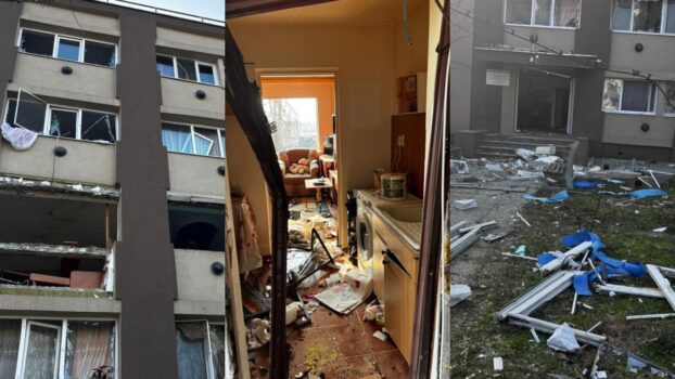 Explozie într-un bloc din Buzău. Locatarii spun că au simțit miros de gaze înainte