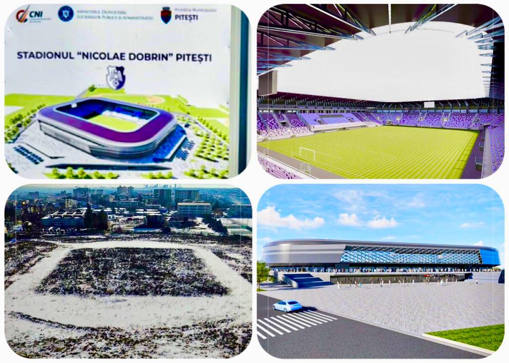 Erbașu: Start proiect! Cronometrul a pornit pentru construcția noului stadion „Nicolae Dobrin” din Pitești