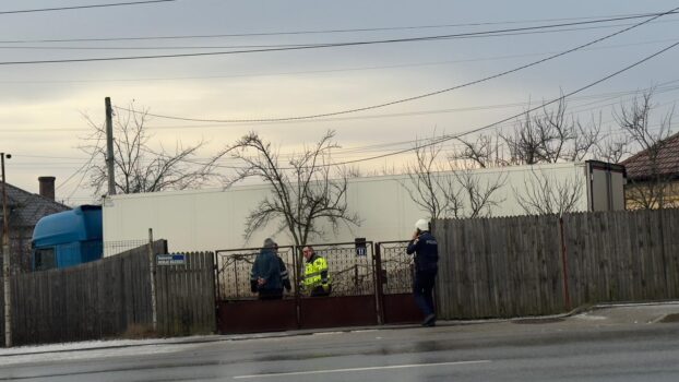 Pitești: Șoc la prima oră! S-au trezit cu un tir în curte!
