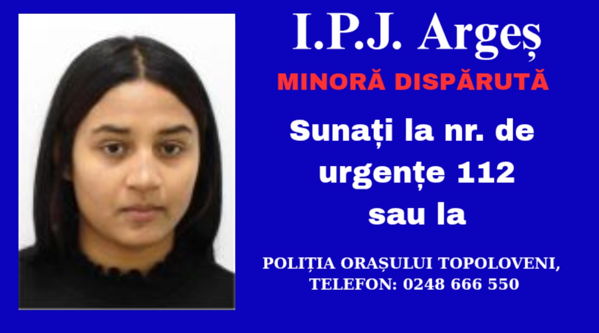 Minoră dispărută