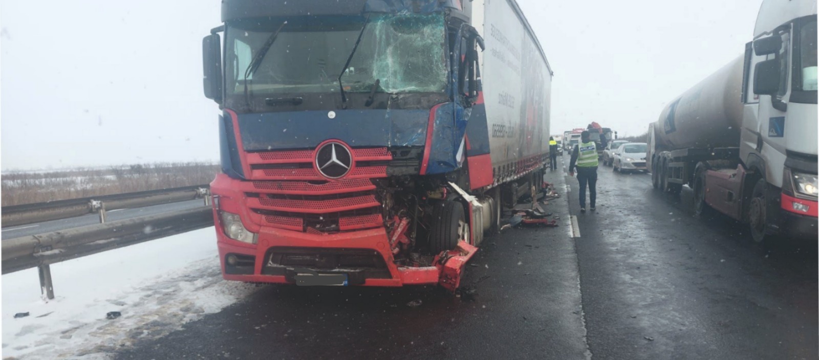 Accident pe Autostrada A1: Blocaj spre București