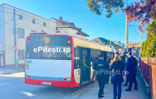 Exclusiv. Pitesti: Jandarmii au descins în autobuzele Publitrans – Imagini video