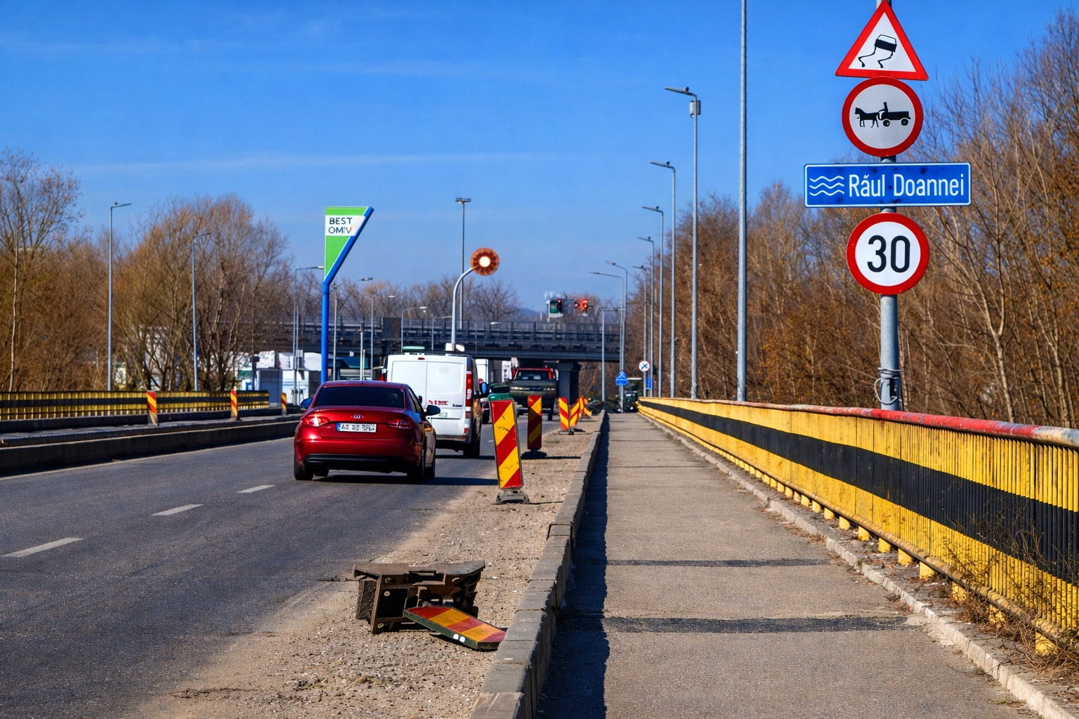 Pitești: încep lucrările la podul peste Râul Doamnei. Restricții timp de 8 luni